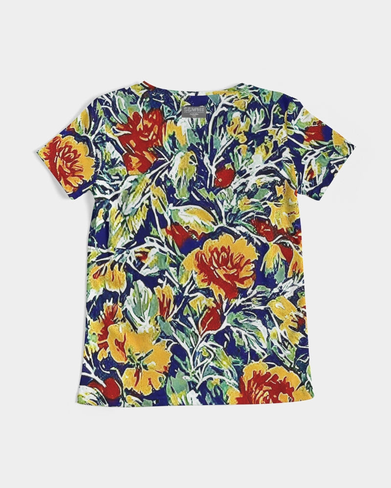 Painted floor design Women's All-Over Print V-Neck Tee