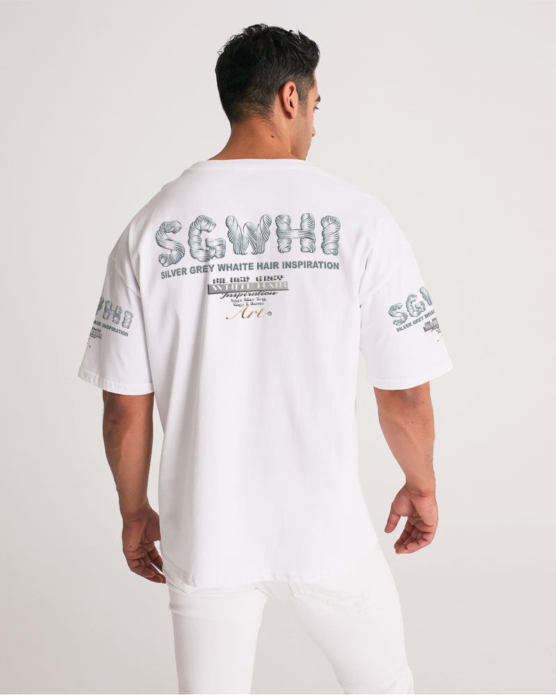 Black silver grey brother Men's All-Over Print Premium Heavyweight Tee
