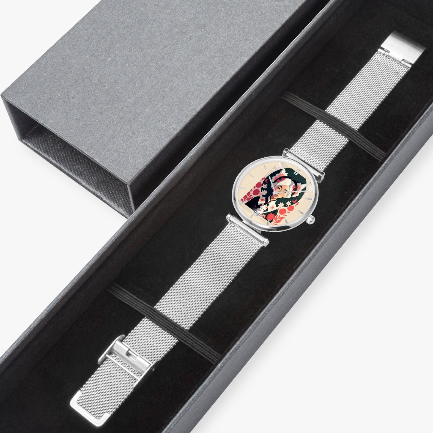 Asian the SilverFox New Stylish Ultra-Thin Quartz Watch (With Indicators)