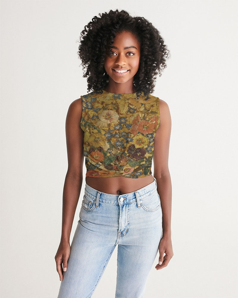 Autumn play Women's All-Over Print Twist-Front Tank