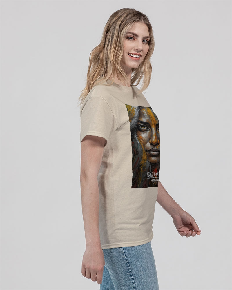 South Asian silver grey white hair sisters portrait Unisex Ultra Cotton T-Shirt | Gildan