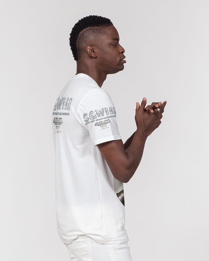 Black silver grey brother Men's All-Over Print Pocket Tee