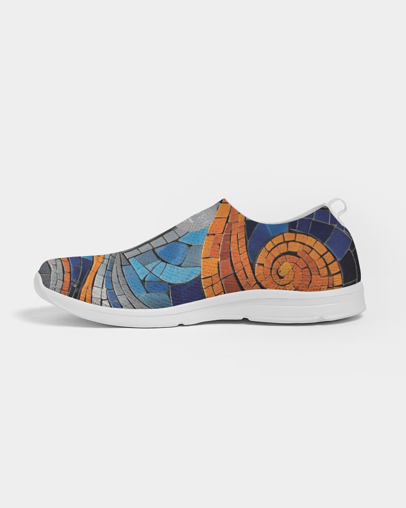 Beautiful Mosaic White Sister Women's Slip-On Flyknit Shoe