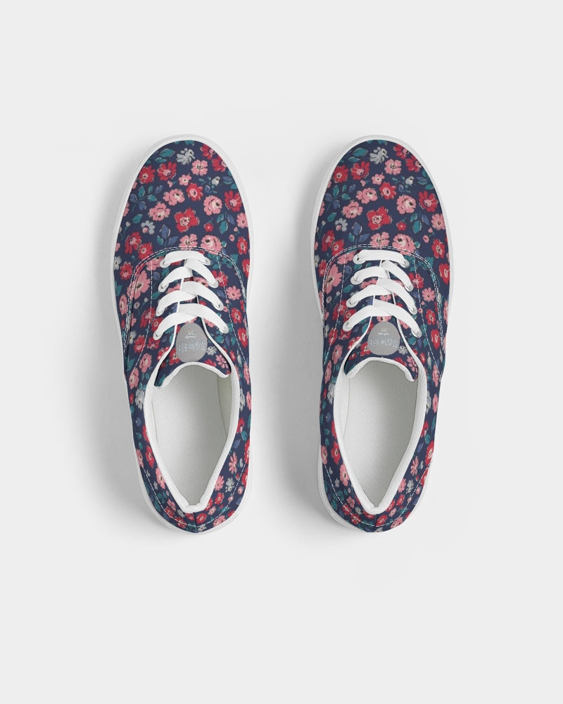 Midnight blue pretty glance. Women's Lace Up Canvas Shoe