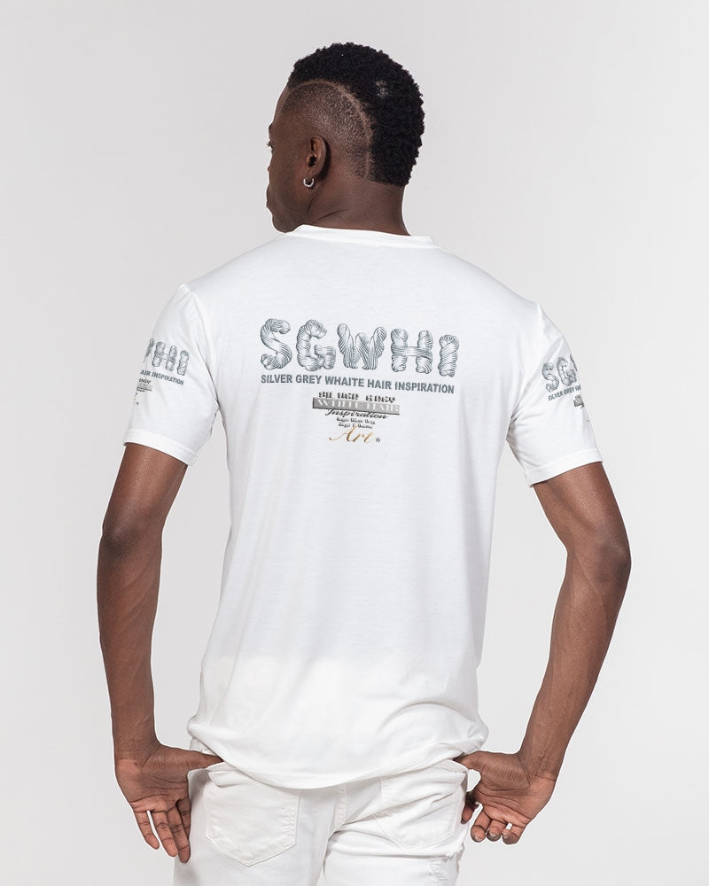 Black silver grey brother Men's All-Over Print Pocket Tee