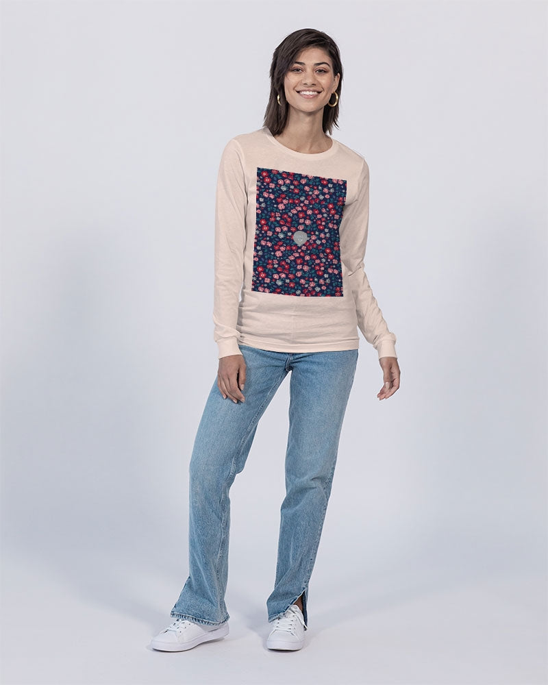 Midnight blue pretty glance. Unisex Long Sleeve Tee | Lane Seven