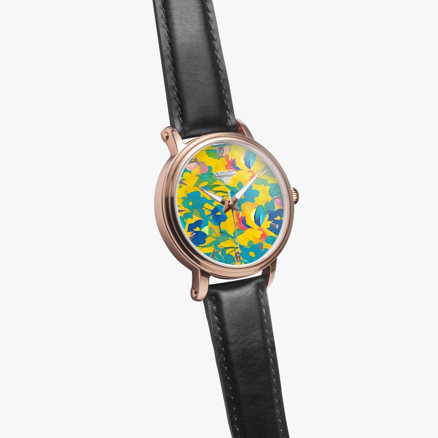 Silver grey white hair inspiration Unisex Automatic Watch (Rose Gold)