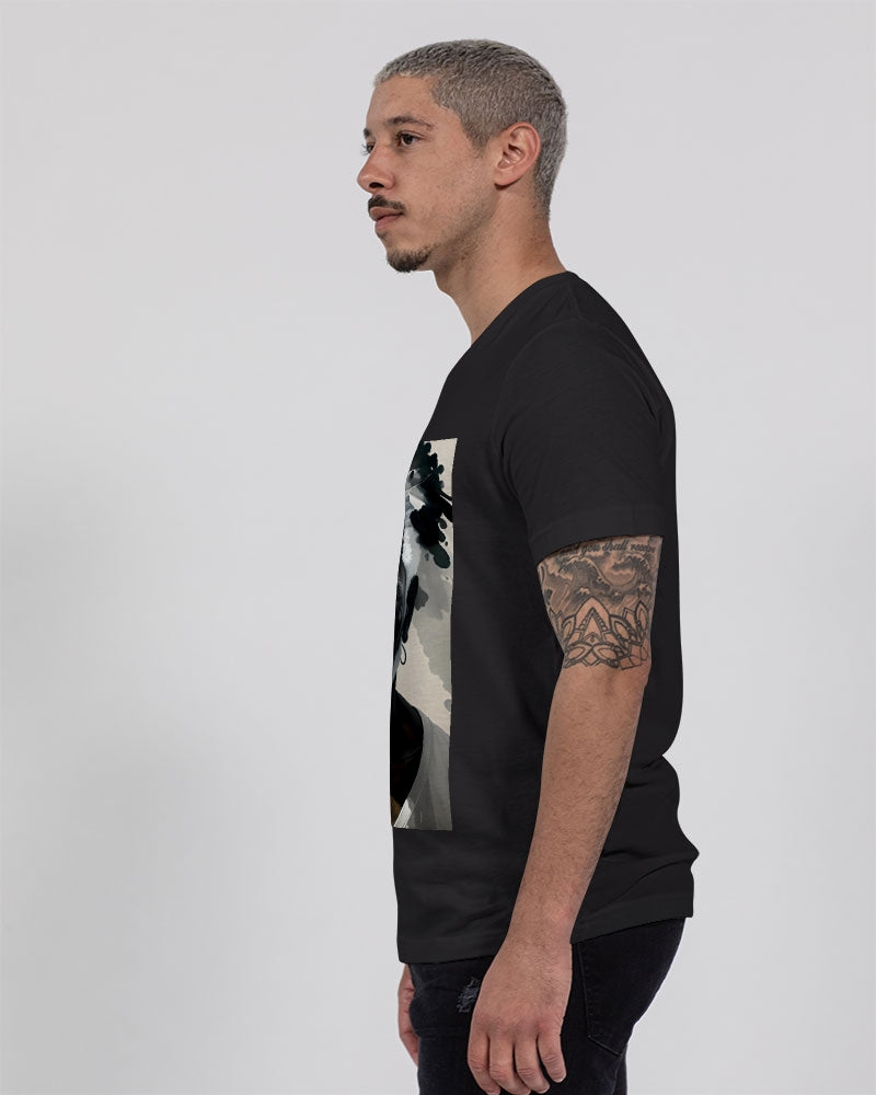 Black silver grey brother Unisex Jersey V-Neck Tee | Bella + Canvas