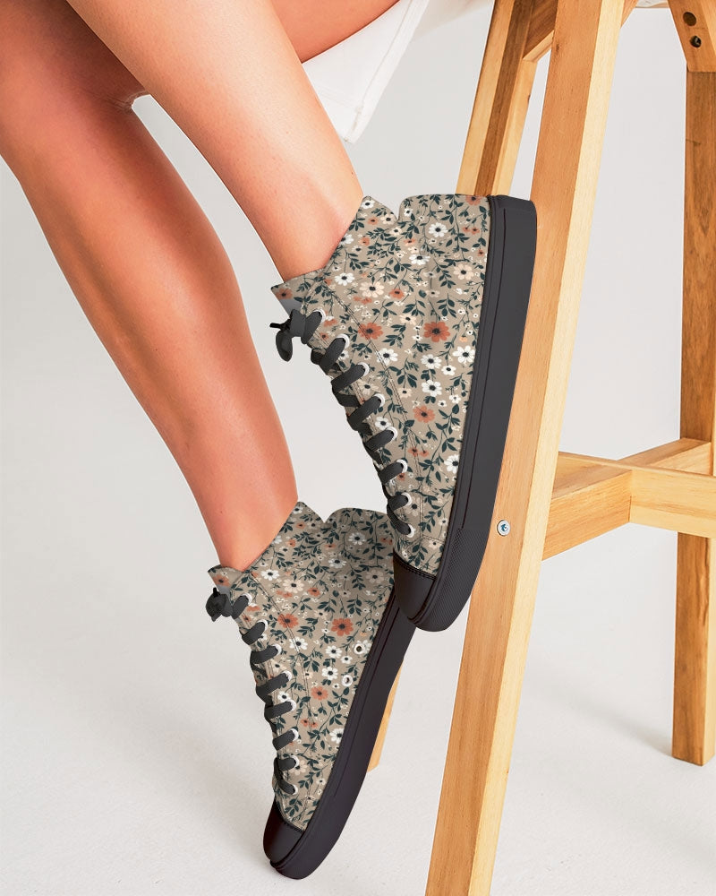 Busy and pretty Women's Hightop Canvas Shoe - Black