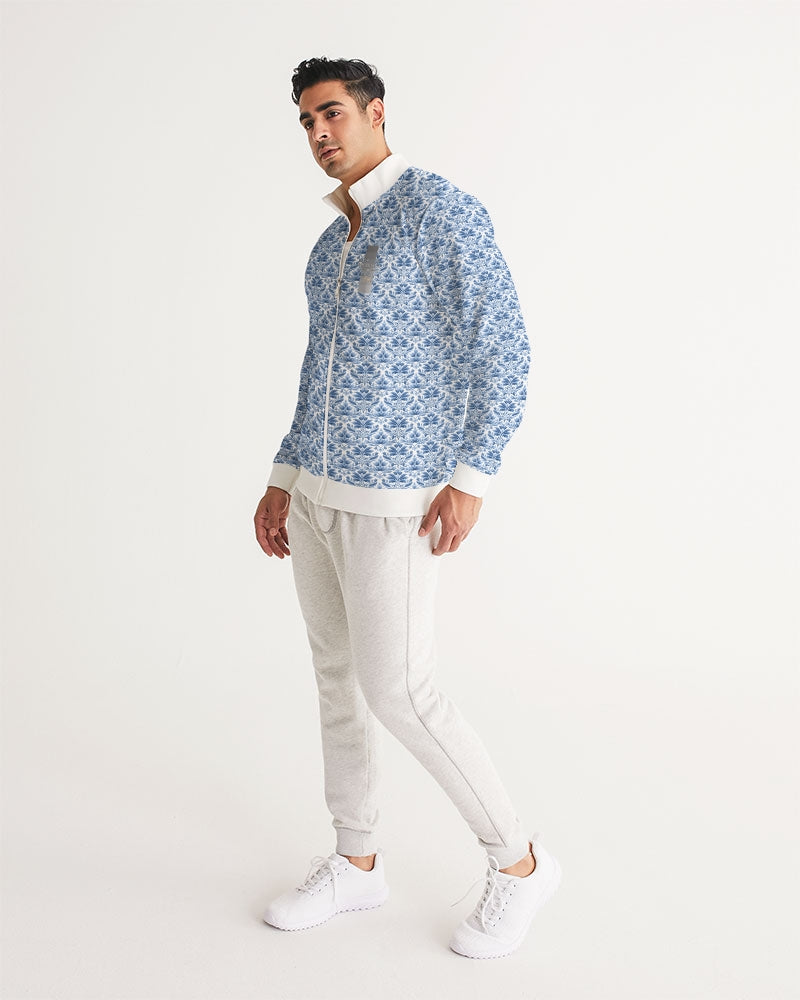 light blue Royal patten Men's All-Over Print Track Jacket