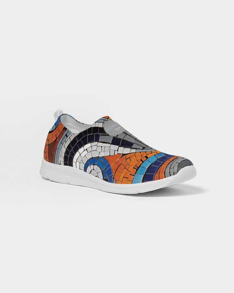 Beautiful Mosaic White Sister Women's Slip-On Flyknit Shoe