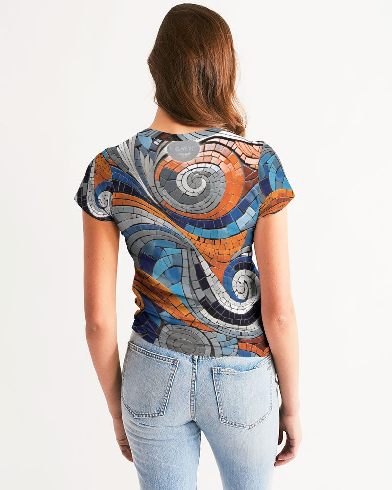Beautiful Mosaic White Sister Women's All-Over Print Tee