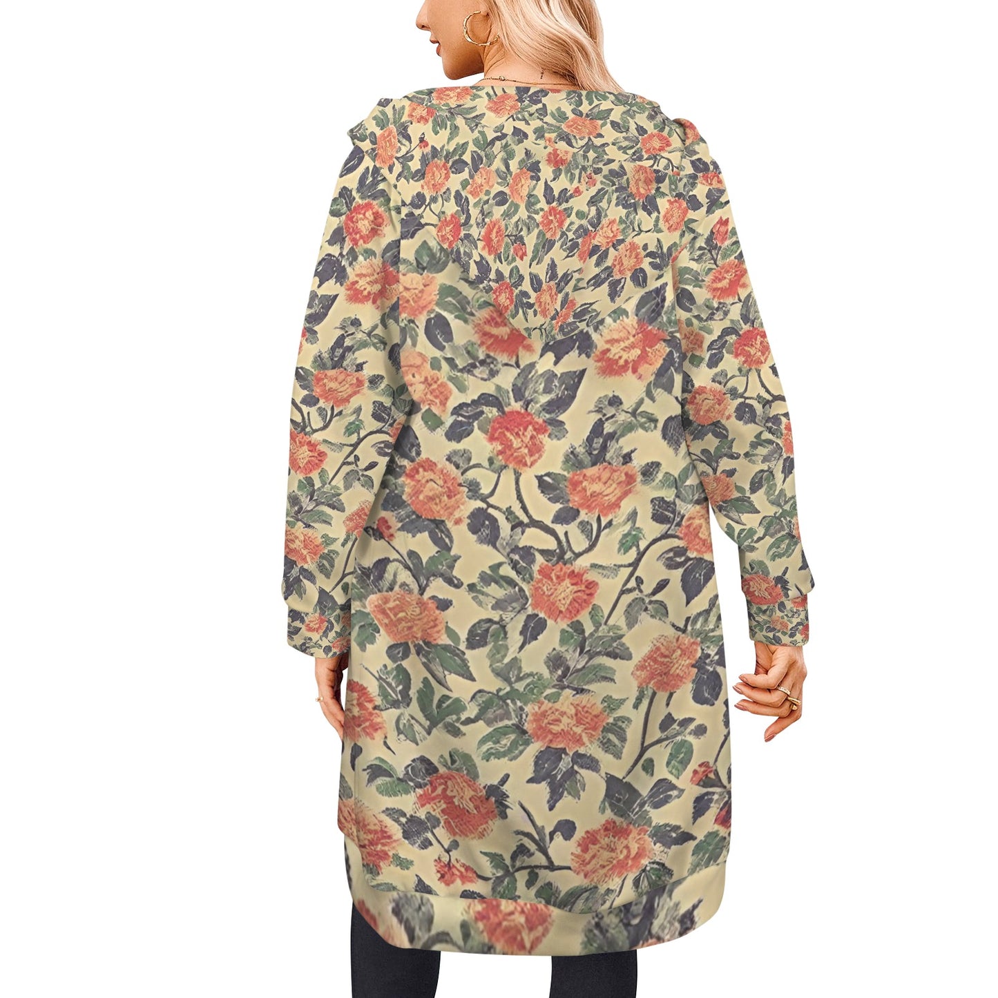 Women's Long Hooded Coat (H72)