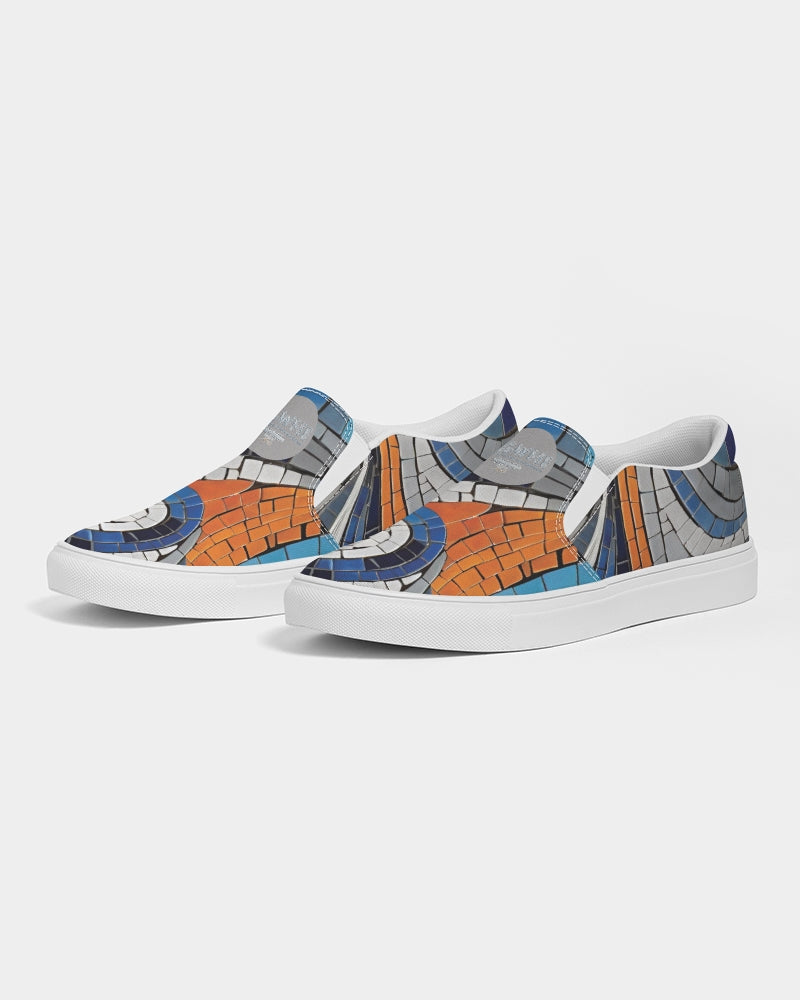 Beautiful Mosaic White Sister Women's Slip-On Canvas Shoe