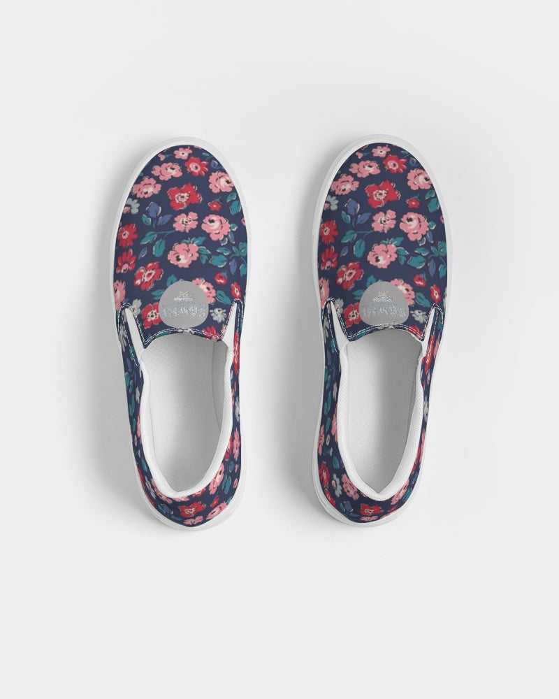 Midnight blue pretty glance. Women's Slip-On Canvas Shoe