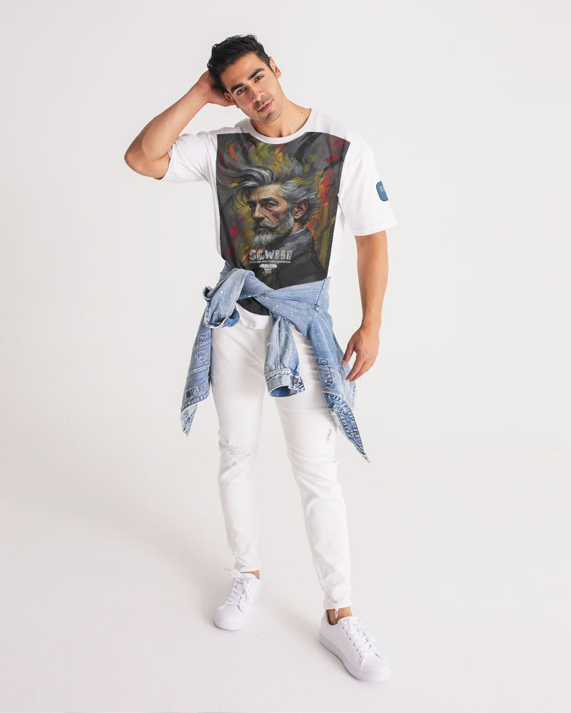 White Knight, Men's All-Over Print Premium Heavyweight Tee