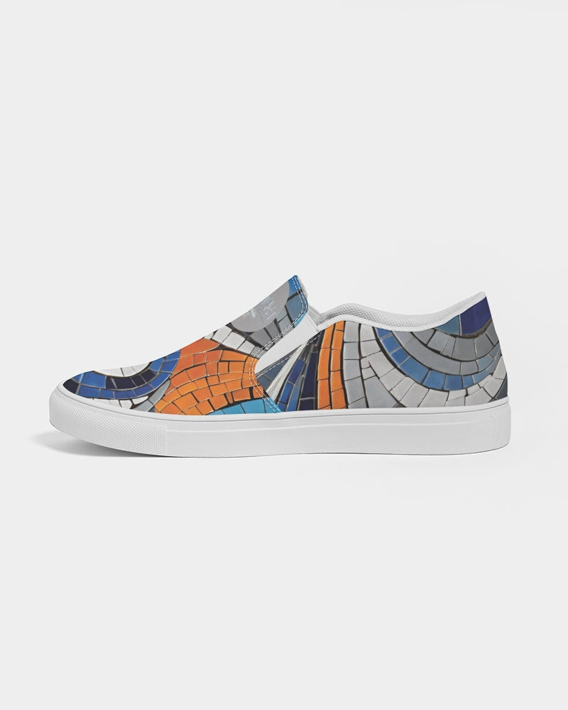 Beautiful Mosaic White Sister Women's Slip-On Canvas Shoe