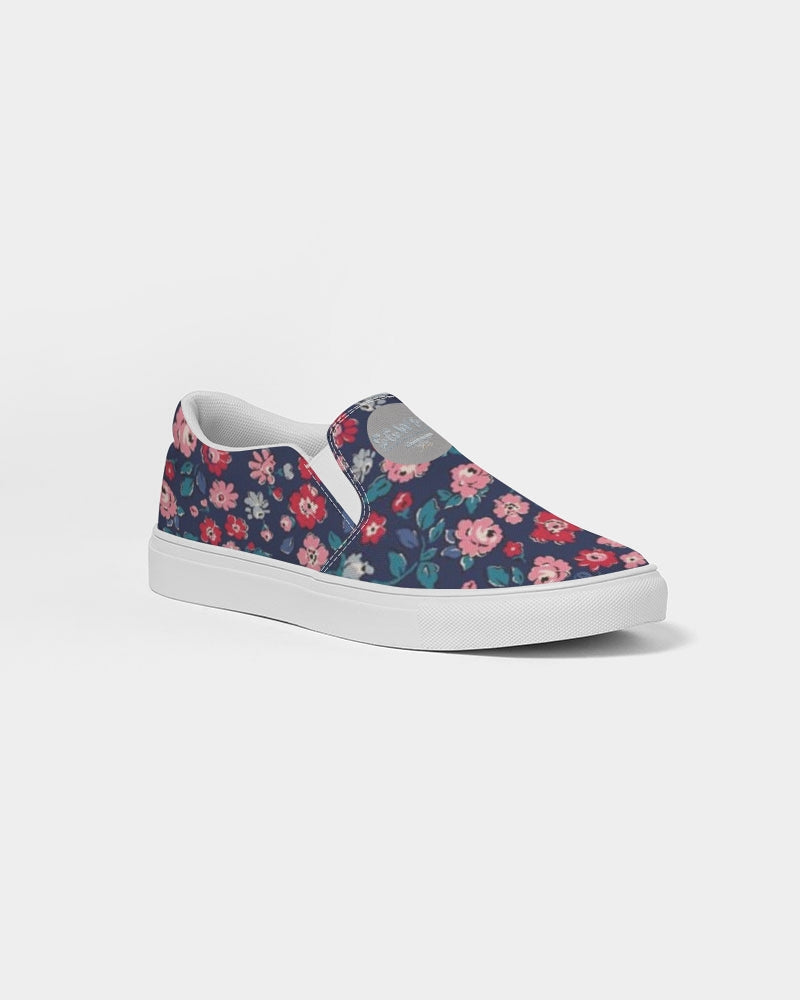 Midnight blue pretty glance. Women's Slip-On Canvas Shoe