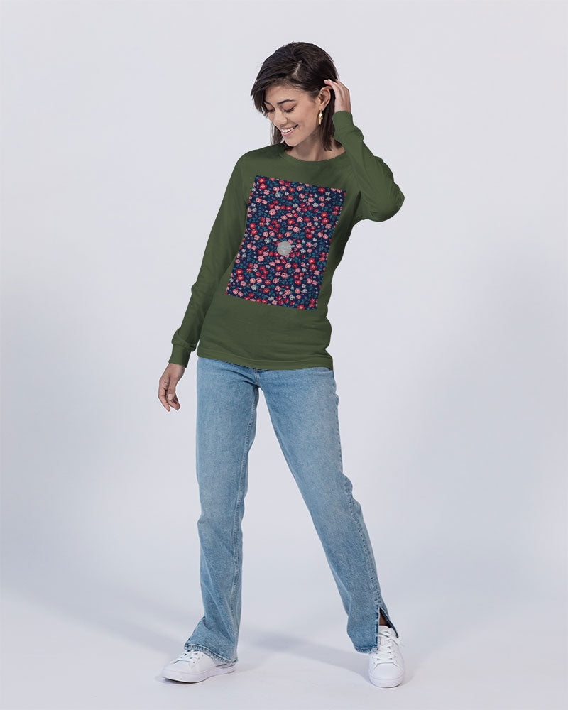 Midnight blue pretty glance. Unisex Jersey Long Sleeve Tee | Bella + Canvas