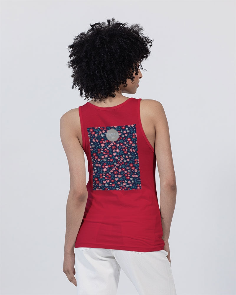 Midnight blue pretty glance. Unisex Jersey Tank | Bella + Canvas