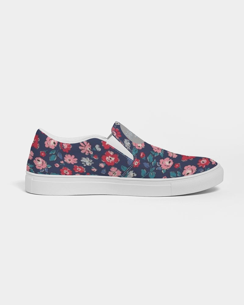 Midnight blue pretty glance. Women's Slip-On Canvas Shoe