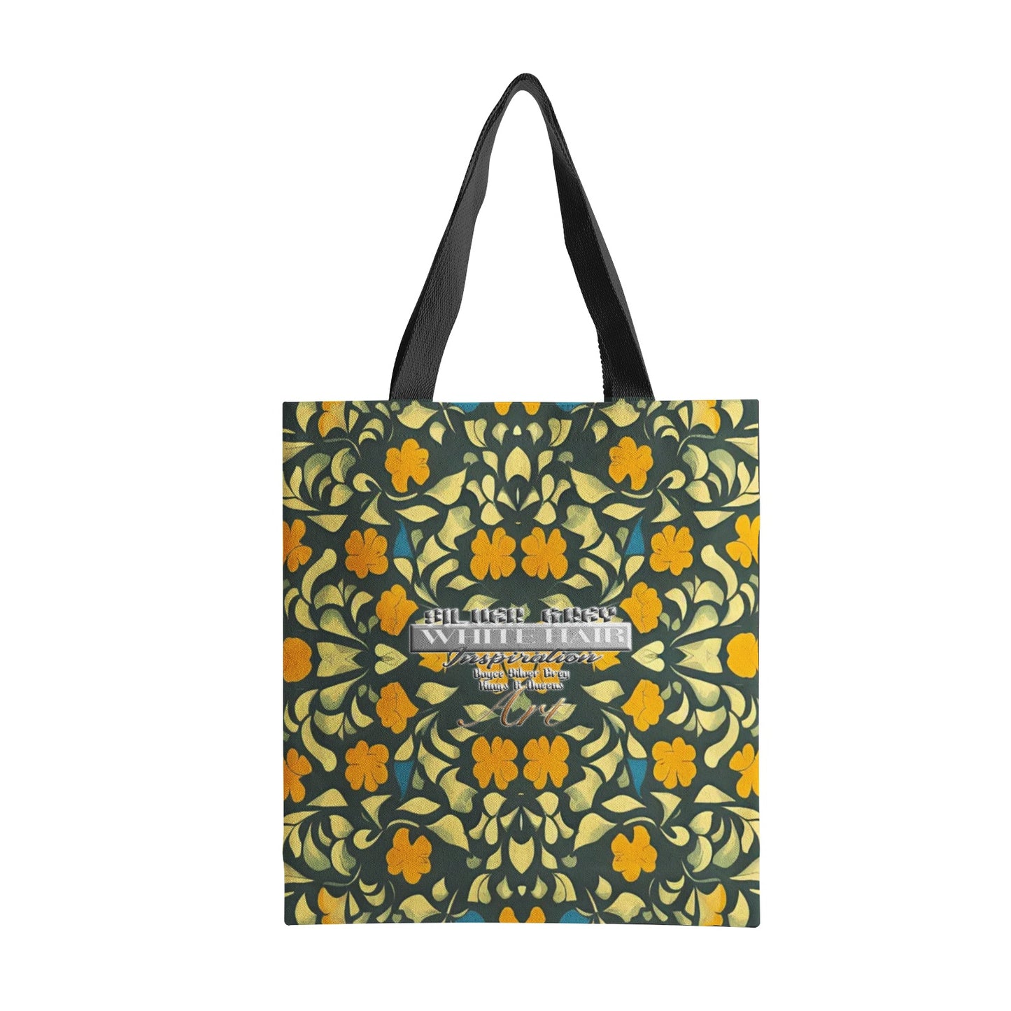Silver grey white hair inspiration Duty and Strong Natural Canvas Tote Bags