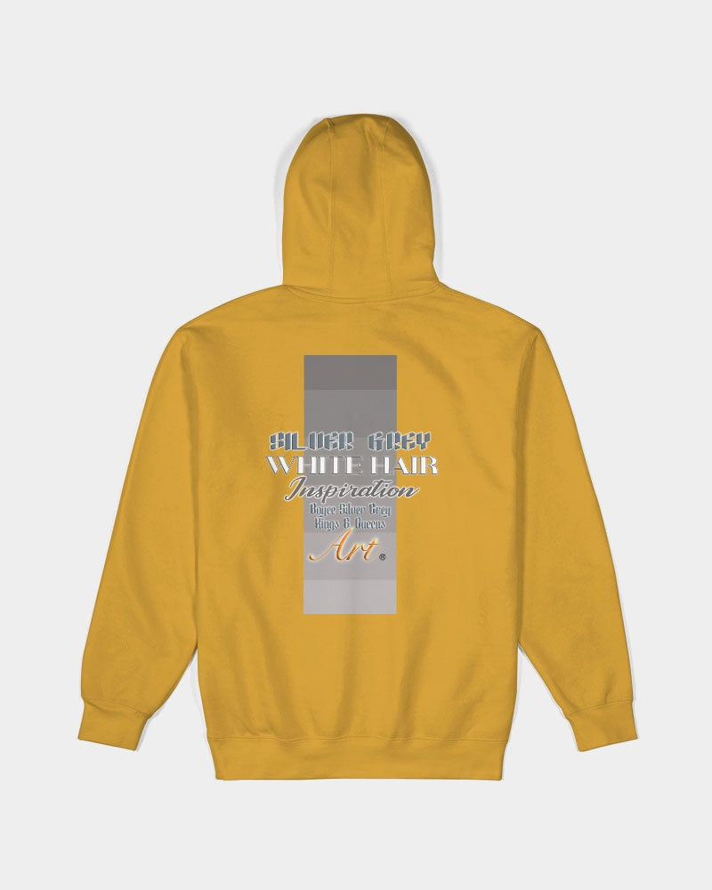 Silver grey white man Unisex Premium Pullover Hoodie | Lane Seven