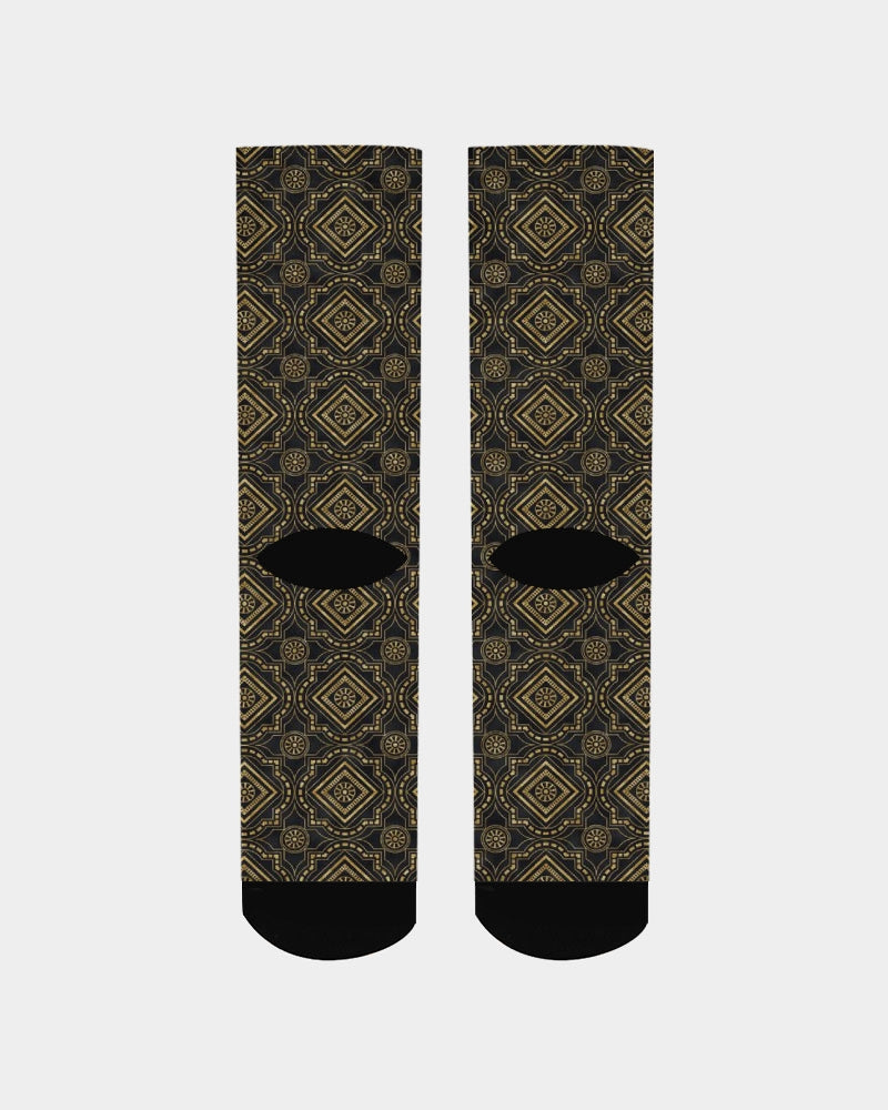 Brown Diamond pattern Men's Socks