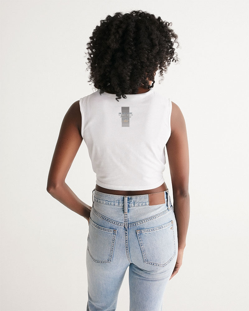 Asian sister with silver grey hair Women's All-Over Print Twist-Front Tank