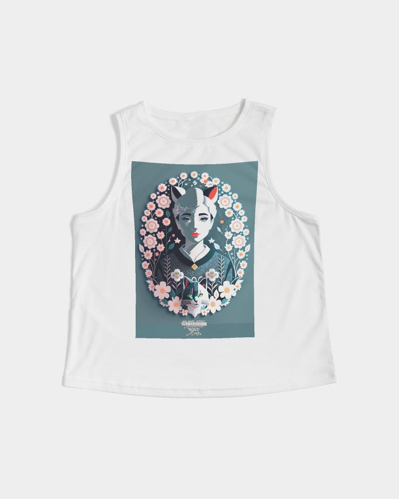 Silverfox flower Women's Cropped Tank