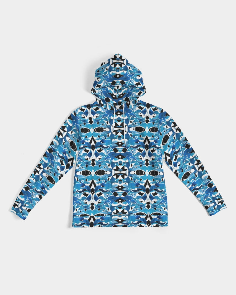 Blue Abstract pattern design Men's Hoodie