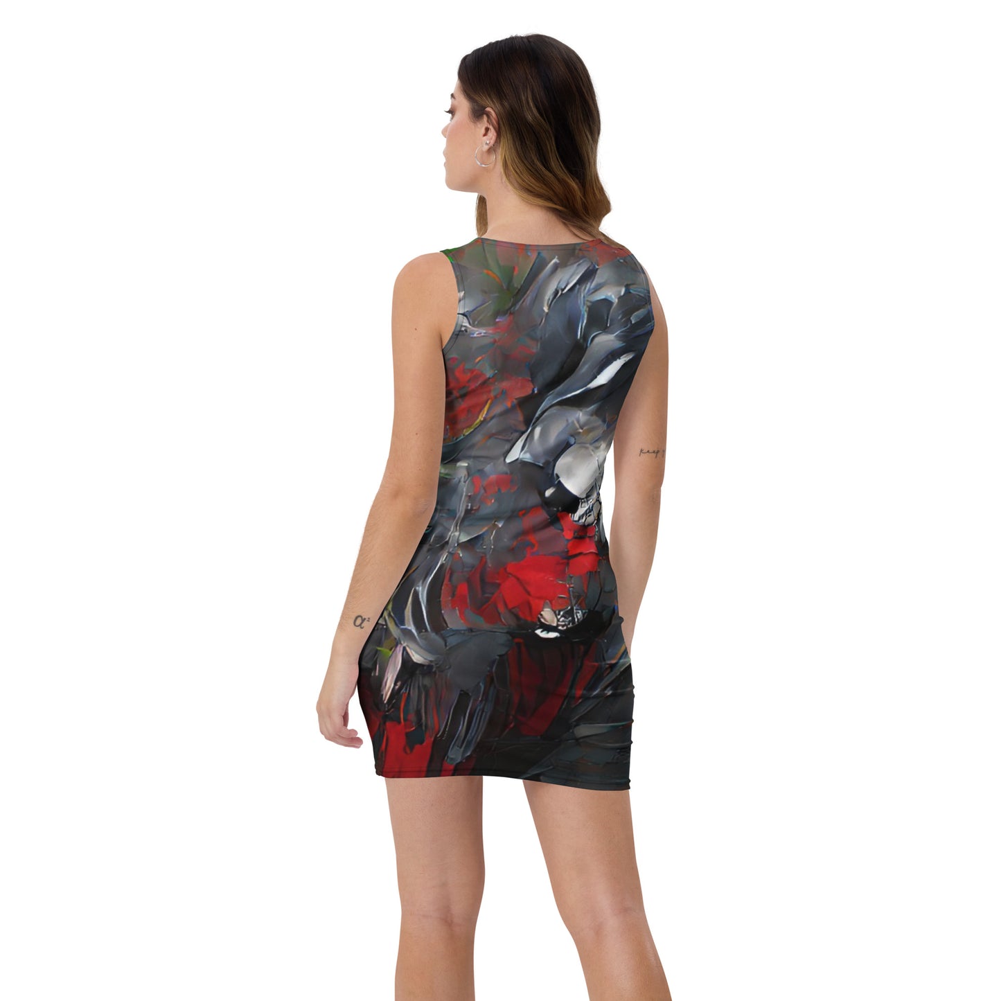 Silver Grey White heir inspiration Sublimation Cut & Sew Dress