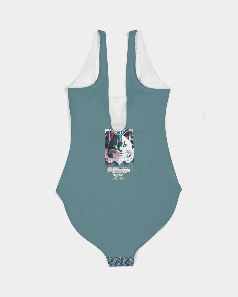 Silverfox flower Women's One-Piece Swimsuit