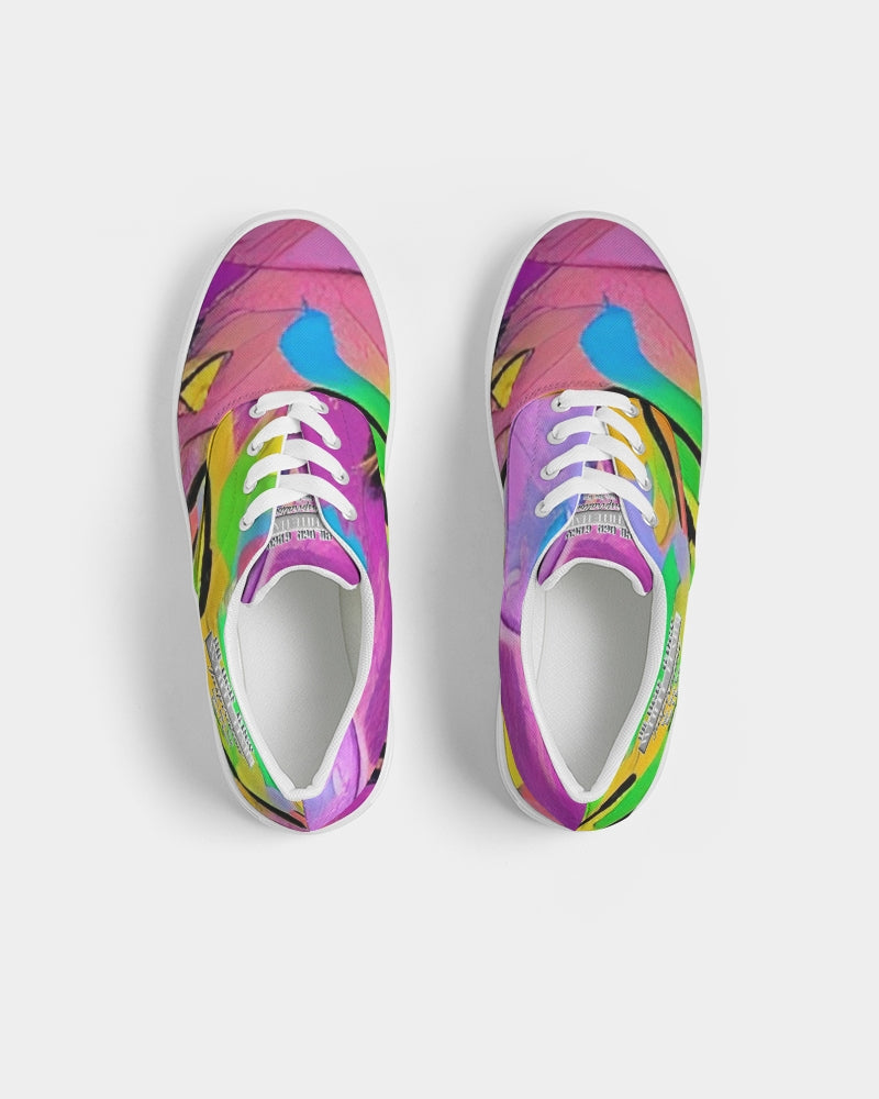 Abstract pattern for shoes Men's Lace Up Canvas Shoe