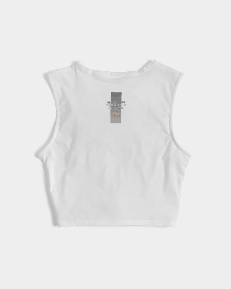 Asian sister with silver grey hair Women's All-Over Print Twist-Front Tank