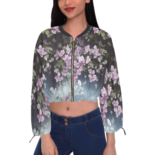 Women's Chiffon Cropped Jacket (Model H30)