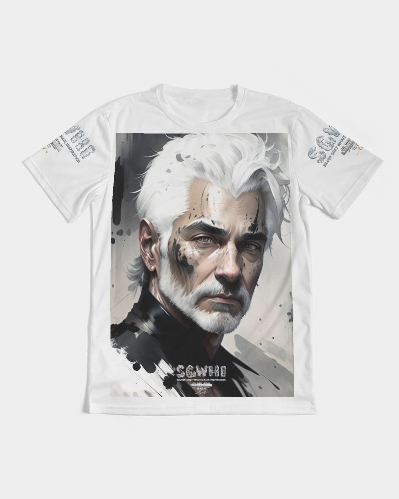 White silver grey fox King Men's All-Over Print Tee