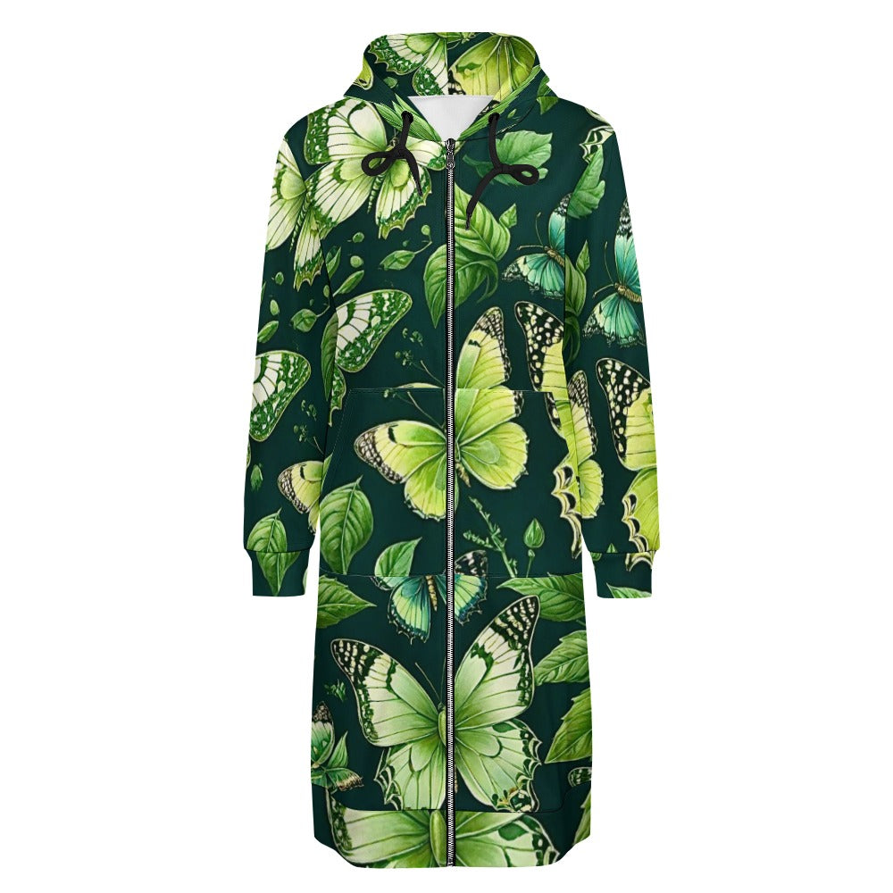 Women's full print long Hoodie