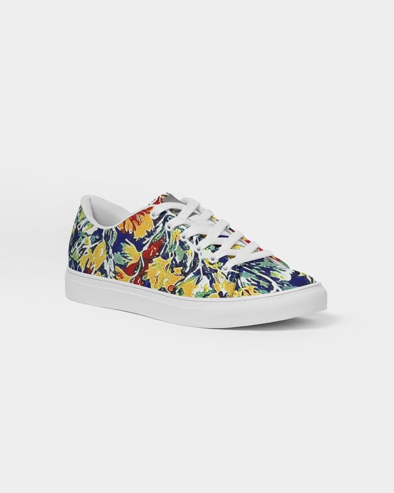 Painted floor design Women's Faux-Leather Sneaker