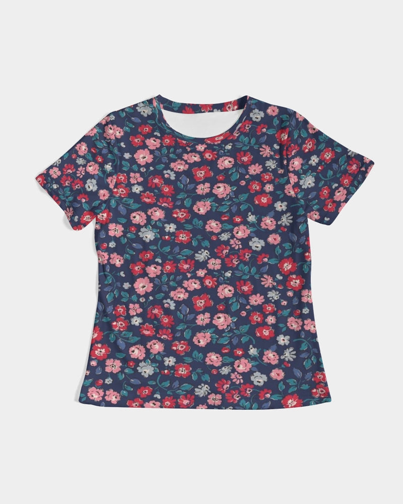 Midnight blue pretty glance.  Women's All-Over Print Tee