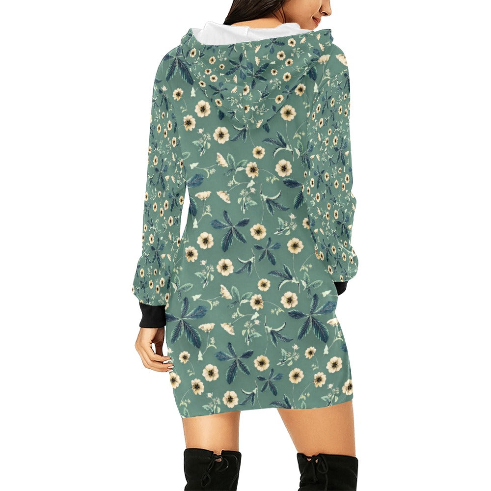 Women's All Over Print Hoodie Mini Dress (H27)