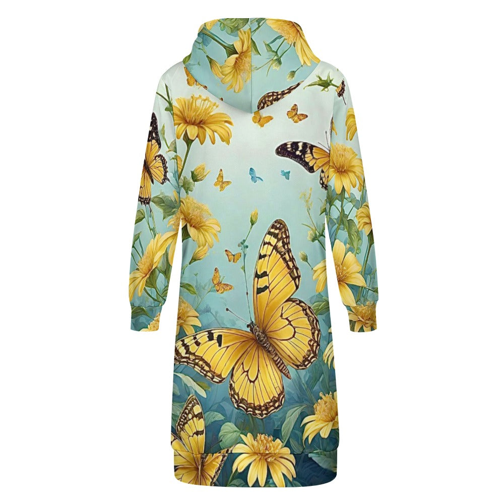 Women's full print long Hoodie