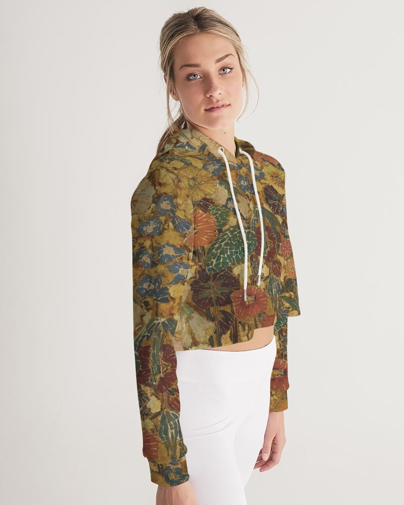 Autumn play Women's All-Over Print Cropped Hoodie