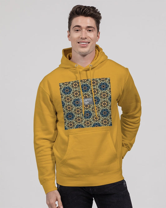 Green & Dark Blue almost star pattern. Unisex Premium Pullover Hoodie | Lane Seven