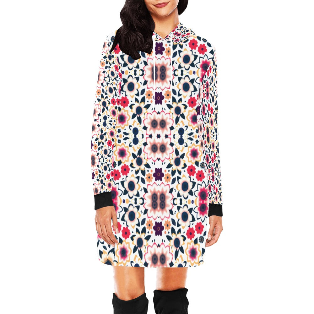 Women's All Over Print Hoodie Mini Dress (H27)