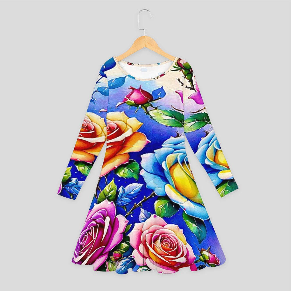 Girls' long sleeve dress