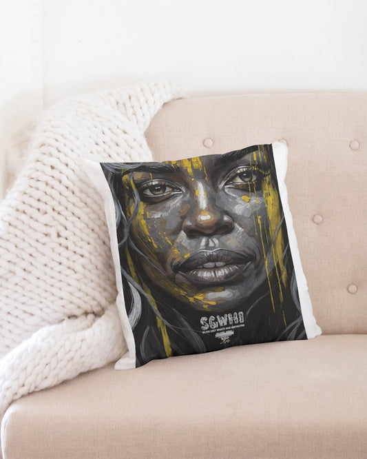 Black Sister Collection [Part 3 ] Throw Pillow Case 18"x18"