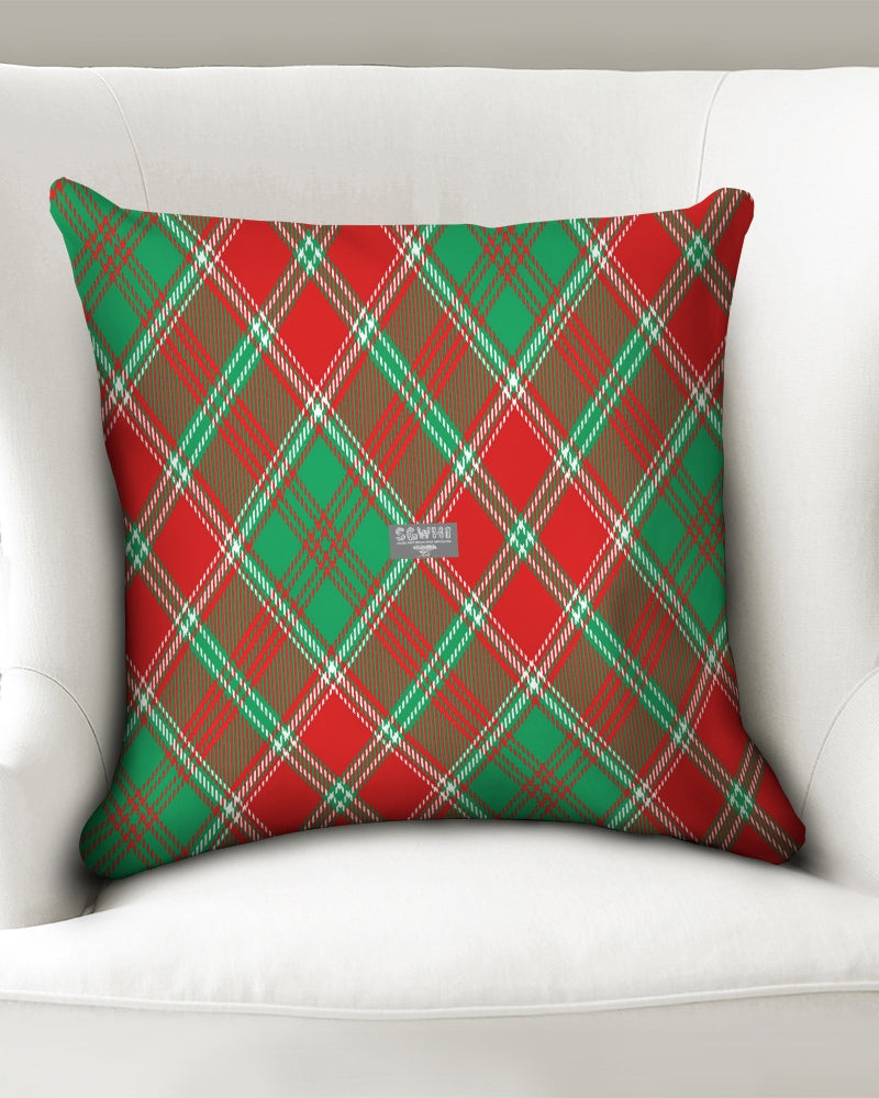 Red & Green cross pattern Throw Pillow Case 18"x18"