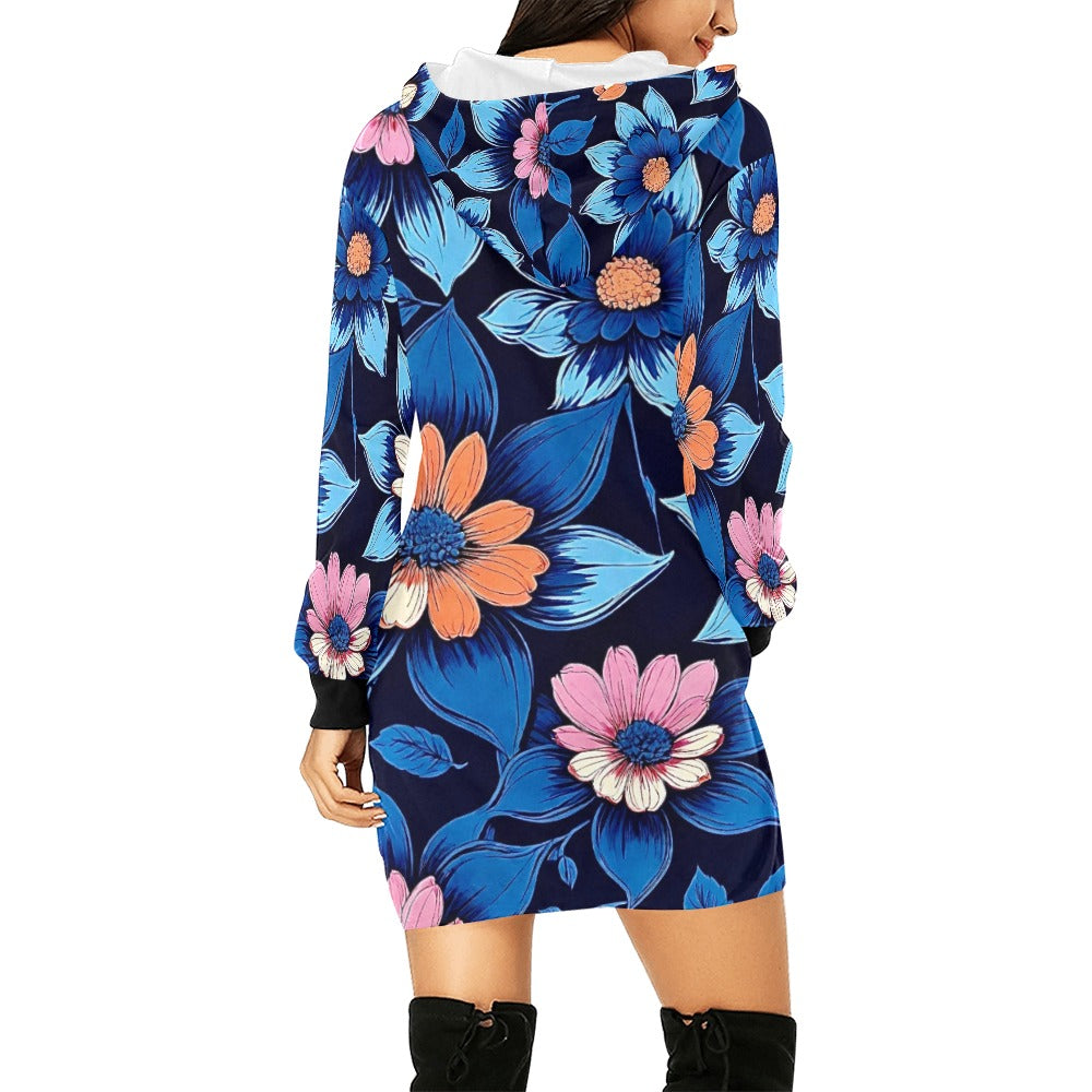 Women's All Over Print Hoodie Mini Dress (H27)