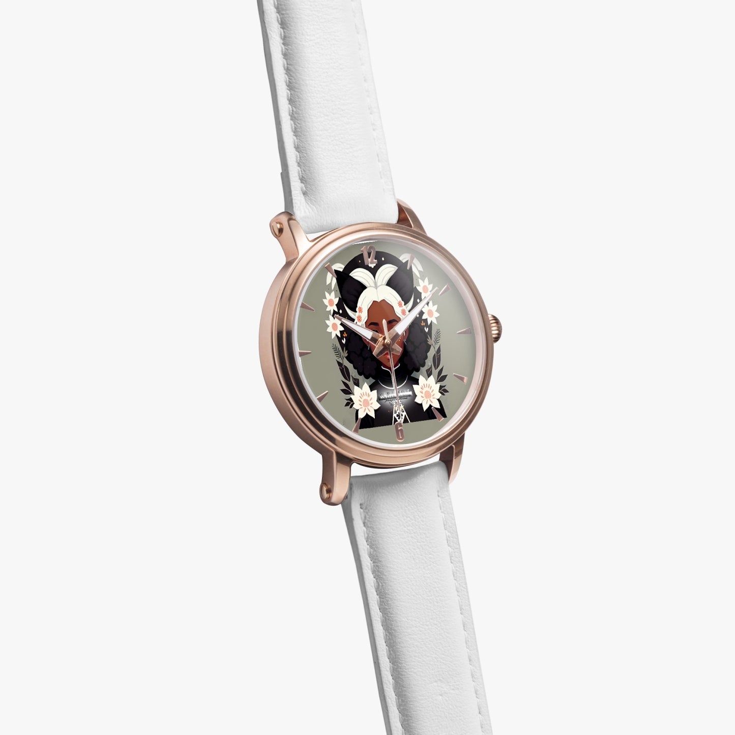 Nubian Silverfox 46mm Unisex Automatic Watch (Rose Gold)